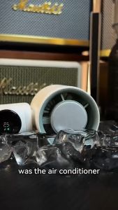 New High-Speed Turbo Handheld Fan with LED Display 100-Speed Adjustment TEC Cooling 6000mAh Rechargeable Battery USB Type-C 16°C Temperature