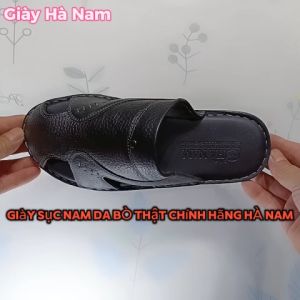 Dép Bít Mũi Nam HA NAM Da Bò Thật Cao Cấp GSB2039
