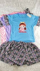 Baju Setelan Anak Perempuan Bisa COD Bahan Tebal & Lembut Sablon DTF Digital Printing