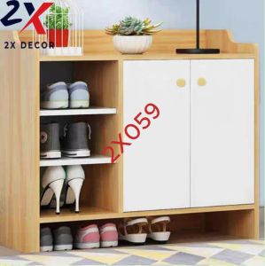 Tủ giày đa năng 3 tầng bằng gỗ hiện đại cho phòng khách lối vào 2X Decor- 2X059