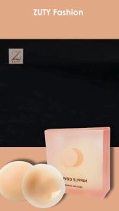 Miếng dán ngực không keo 2 in 1 ZUTY miếng dán ngực cao cấp chống lộ chống rơi silicon thông hơi