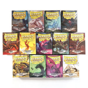 5 แพ็ค Dragon Shield Matte Clear/ทองแดง/สีดําขนาดมาตรฐานแขนการแข่งขัน Play Card Protector MTG/PTCG/FAB ครอบคลุม 66x91 มม.