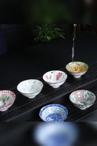 Chén Trà Mũ Gốm Sứ Cốc Chủ Nhân Tách Trà Tách Trà Đơn Tách Trà Kiểu Nhật Bộ Trà Kung Fu Sứ Trắng Xanh Bán Buôn Bát Trà