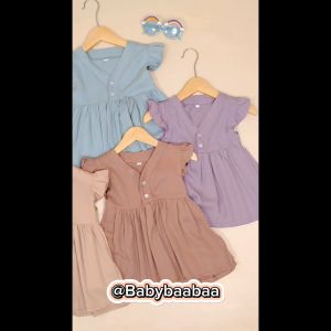 Dress Baju Bayi Perempuan Anak Ruffle  |100% Cotton Rayon Twill / DRESS BAYII