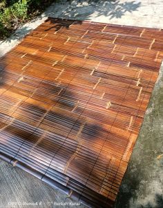 Tirai bambu kulit Wulung krey bambu L2m T25m + katrol