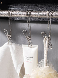 Kẹp Vải Nhà Bếp Bằng Thép Không Gỉ Kẹp Quần Áo Phòng Tắm Kẹp Vải Chống Gió Kẹp Quần Áo Kẹp Đồ Dùng Nhà Bếp