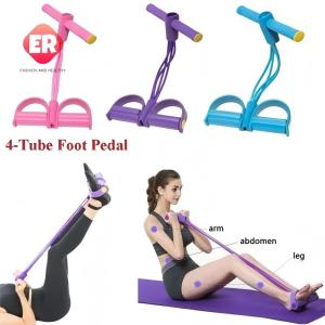 【ER】Strong Fitness Resistance Bands Latex Pedal Ankle Puller Exerciser Childrens Shoulder Neck and Back Correction Straps Sit-up Auxiliary Appliance for Women Household Stretch Rope