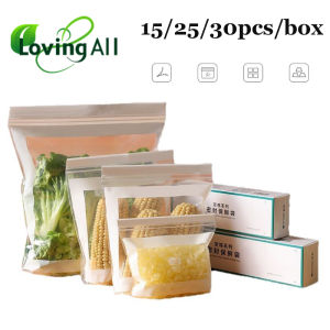 Thicken Transparent Fresh Keeping Bag Reusable Food Storage Bag with Zipper Waterproof