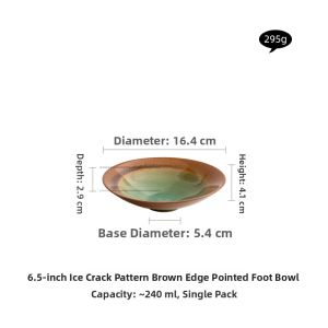 YOGEHOME | High Aesthetic Crackle Glaze Ceramic Bowl
