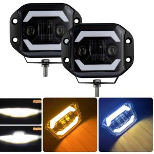 Đèn LED Làm Việc 5 Inch Đèn Pha Gắn Nổi 12V 24V Dành Cho Xe Địa Hình 4x4 Đèn Pha ATV Niva Lada JK TJ Đèn Sương Mù Ô Tô