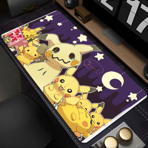 Bandai | Tấm Lót Chuột Cao Su Lớn Có Viền Tua Rua Thiết Kế Pokemon Mimikyu Thảm Lót Bàn Phím Chơi Game Cho Laptop Màu Trắng Viền Được Cố Định