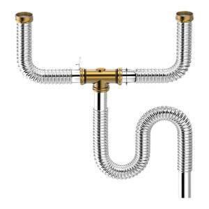 SHENYUAN | Stainless Steel 304 Kitchen Sink Drain Kit with Anti-odor Drain Pipes