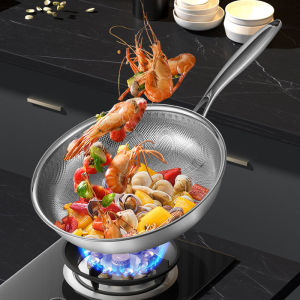 28cm Pure Titanium Hammered Pro Frying Pan Nonstick Egg Steak Pan Skillet Uncoated Peacock Hammer Pattern Kitchen Cooking Pot