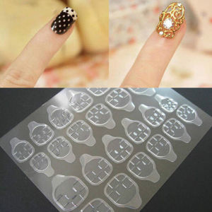🔥24Pcs Transparent Waterproof Magic Paste Bride Fake Nail Tool Adhesive Tape Wear Nail Artefact LovelylifeFu👍