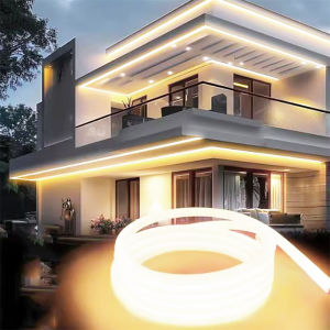 Luxury Atmosphere 220V Ceiling Cob Neon Lights LED Strip Silicone 110V Wall Kichen Outdoor Garden Linear Rope Engineering Lamp