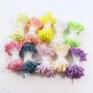 About 380-400pcs Mini Flowers Stamen Mutilcolor Artificial Flower Core For DIY Wedding Party Home Decoration Accessories