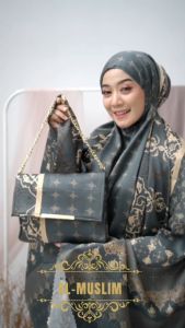 Nurlaela Muslim Mukena Dewasa Diora Silky 2in1 Lasercut & Daneen Elegant