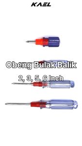Obeng 2 3 5 6 Inch In Cebol Mini Biru Bulak Bolak Balik Plus Minus Kecil-Stubby 2 Way 2Way