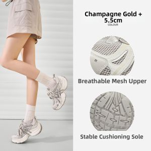 Josiny | Sweet Cool Design Thick Soles Chunky Sneakers Dual Shoelaces