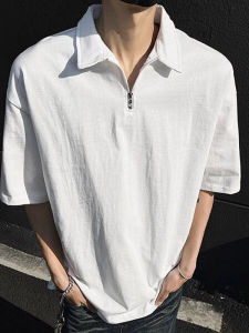 Áo Thun Polo Cổ Polo Tay Ngắn Cotton Nguyên Chất Cỡ Lớn Mùa Hè Cho Nam Và Nữ Áo Thun Polo Cổ Polo Rộng Rãi Thoải Mái