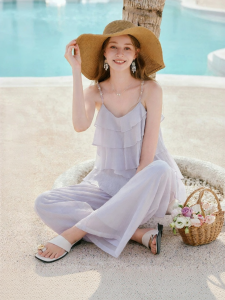 XIANGYING | Summer Loose French Style Lace Hem Set