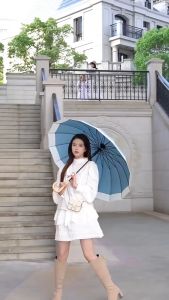 (1-3 Days Delivered)AMBRELLA Long Umbrella 16K Windproof Large Ladies Umbrella Log Handle Rainproof Quality Classic Business Umbrella lightweight uv