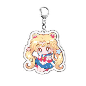 Bandai | Sailor Moon Acrylic Keychain Layered Usagi Tsukino Mamoru Chiba Anime Cute Pendant Charm DIY Gift