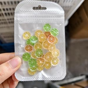 30Pcs 3D Lemon Sliced Summer Nail Charms Simulation Orange Fruits Nail Art Decorations Resin Fruit Slices DIY Manicure Accessory