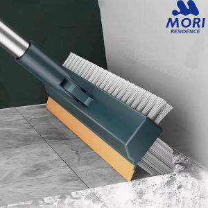 3 In 1 Floor Brush Built-in Water Scraper Bathroom Brush Water Broom Can Be Rotated 180° Floor Cleaning Brush Magic Broom Brush With Long Handle V-shaped Bristle Brush