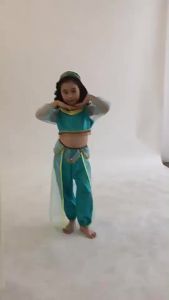 Childrens Day   Halloween Green Arabian Girl Costume Childrens Belly Dance Outfit   Indian Dance Costume xpxcilkd2