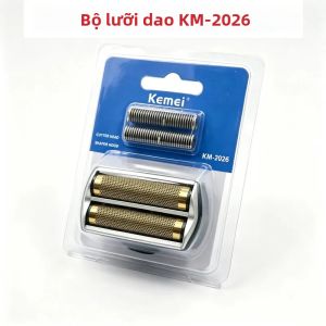 Bộ Dao Cạo Và Lưỡi Dao Thay Thế Chuyên Nghiệp Kemei 2026 Dành Cho Máy Cạo Râu Điện Phụ Kiện Đầu Cắt Chính Hãng