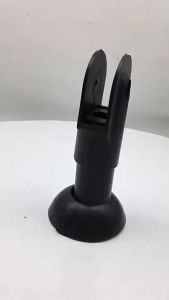 2Pcs Nylon Black Bathroom Partition Accessories Nylon Black Bathroom Partition Foot Partition Pillar
