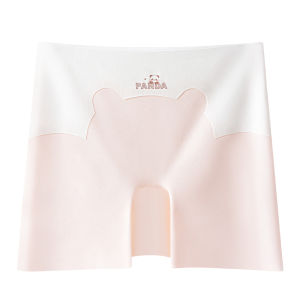 Miiow | Girls Safety Pants Ice Silk Flat Angle Underwear Prevent Exposure Children Summer Thin Ice Silk Shorts Bottoms Three-in-One Baby Briefs