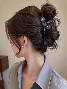 Kẹp Tóc Càng Cua Đính Đá Pha Lê Sang Trọng Kích Thước Trung Bình Kiểu Nửa Búi Tóc Dành Cho Nữ Phong Cách Hàn Quốc Phụ Kiện Tóc Làm Từ Nhựa.