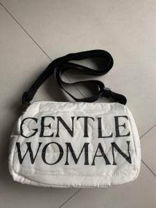 Gentle Woman premium black and white puffer Sling bag