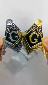 Mason Freemason Emblem Brotherhood Emblem 3D Badge Premium Alloy Metal Emblem Motorcycle Emblem