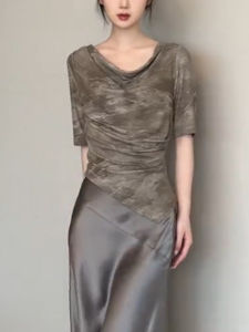 SHUAIYUE | Áo Blouse Mới Nữ Hè 2026 Phong Cách Retro Không Đối Xứng Elegance