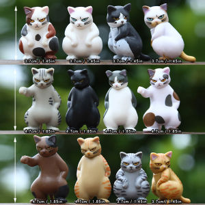 Creative Social Cat Blind Box Mafioso Cat Figurine Desktop Cake Decoration Trendy Play Collectible Gift PVC Material Cat Toy