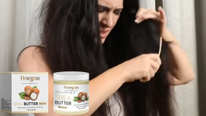 Hoegoa Shea Butter Moisturizing Hair Mask Moisturizes Hair Improves Dry And Frizzy Hair And Smoothes Hair 114g