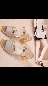 Women Pointed Block Thick Heels Sandals: Korean Style & Size 35-40
