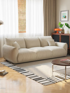 Cream Style Lamb Wool Cloth Sofa