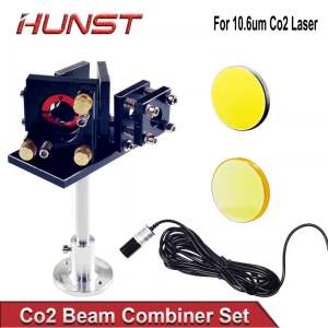 HUNST Beam Combiner Set 25mm Laser Beam Combiner +Mirror Mount + Laser Red Pointer for CO2 Laser Engraving Cutting Machine.