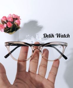 Kacamata Baca Cat Eye Brown Transparant +1.00 sd +3.00 Tangkai Sudah Pakai Per JS156D-T