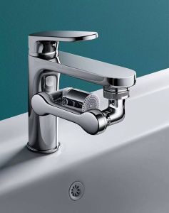 Đầu Chuyển Đổi Vòi Nước Xoay 1080 Độ Chống Văng Đa Năng Cho Chậu Rửa