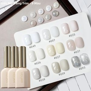 Sơn Móng Tay Dạng Gel Moonlight White Roman 9 Màu Tùy Chọn Siêu Bóng Bền Màu Trắng Hồng Nude 10ml