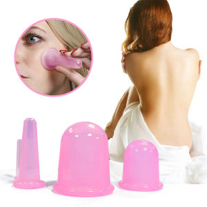 ถ้วยนวดสุญญากาศซิลิโคน ลดเซลลูไลท์ นวดหน้า ยกกระชับใบหน้าและลำคอ ขูดผิว กัวซา ลดริ้วรอย