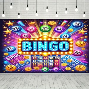 Bingo Night Theme Birthday Banner Photography Background Childrens Birthday Party Home Decoration Photography Studio Backdrop