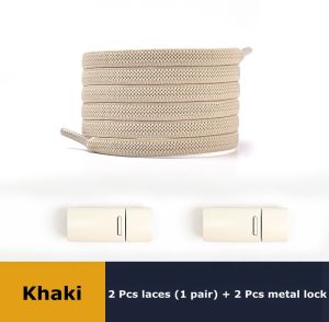 No Tie Shoelaces Elastic Shoe Laces for Sneakers Color Magnetic Shoelace Flat LockSimple Installation Metal Button 1 Pair