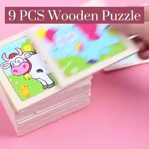 Gratis Ongkir - Puzzle Anak Melatih Kecerdasan / Puzzle Jigsaw 9Pcs / Mini Puzzle Jigsaw Kayu Anak