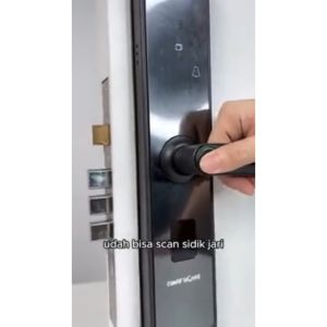 PROMO TERBARU TaffHOME Smart Door Lock Password Fingerprint Card Kunci Pintu Door Knob Pin Elektrik Alarm - XR24